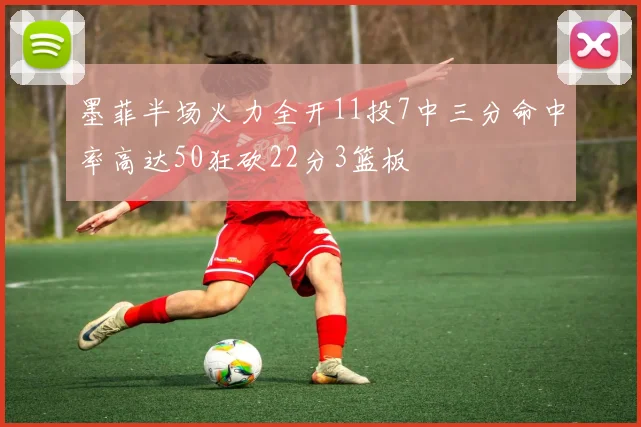 墨菲半场火力全开11投7中三分命中率高达50狂砍22分3篮板